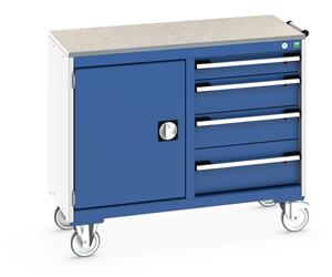Bott Cubio Mobile Cabinet with Lino Top - 1 Cupbd & 4 Drawers 41006005.**